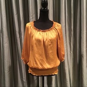 Casual And Classy Gold Blouse